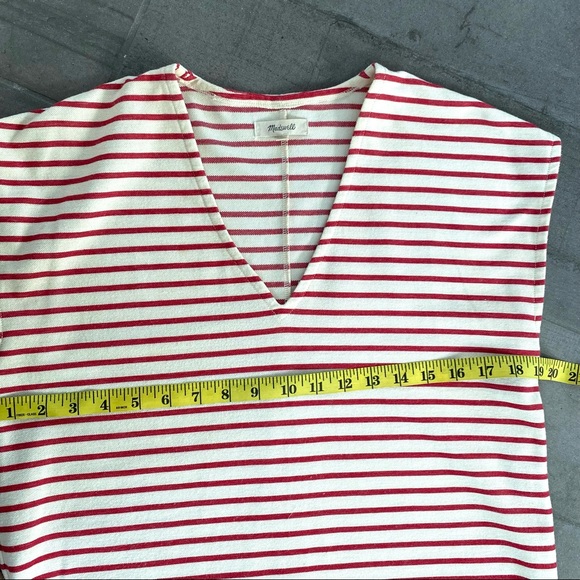 Madewell S m oatmeal sweatshirt stripped casual Womens everyday comfy midi dress - Picture 4 of 7